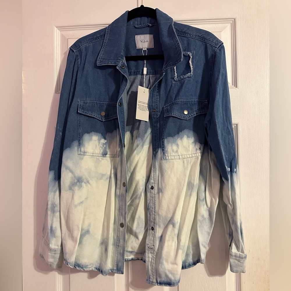 Rails Turner bleach denim button up shirt